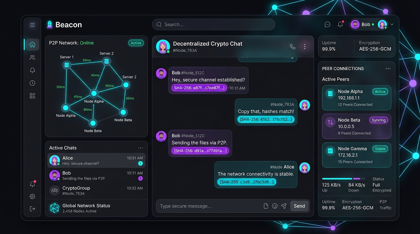 Beacon Decentralized P2P Chat Application
